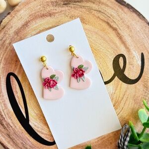 Polymer clay earrings | Valentines 🩷